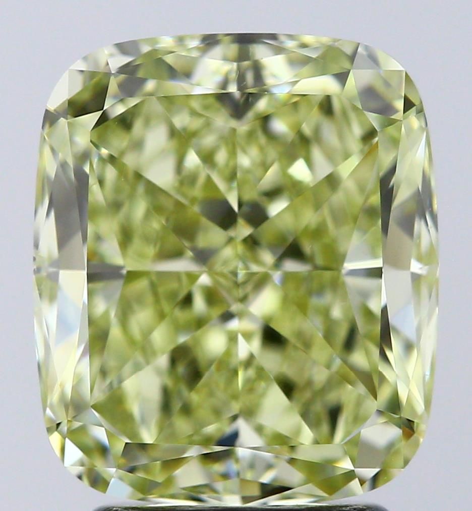 3.02ct Cushion modified Natural Diamond (Colour Fancy Greenish Yellow, Clarity VS2, GIA Certified)