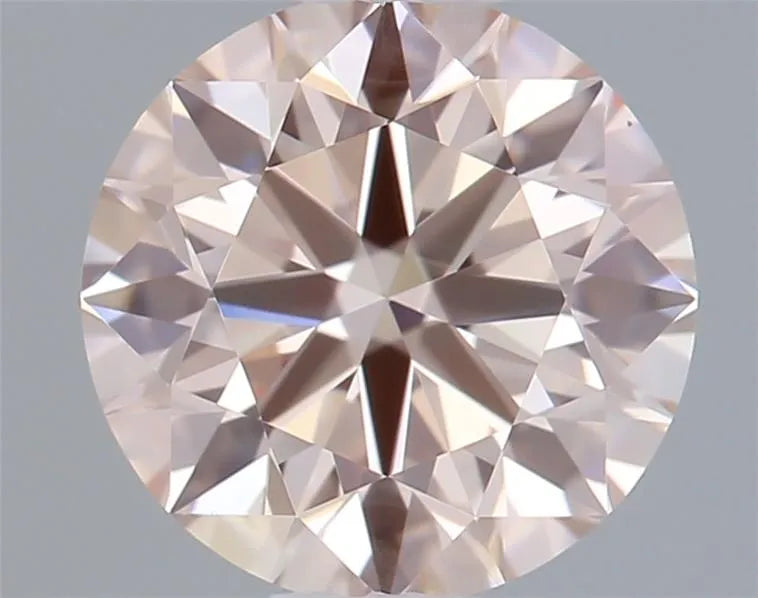 0.63ct Round Lab Grown Diamond (Colour Light Pink, Clarity VS1, Cut EX, IGI Certified)