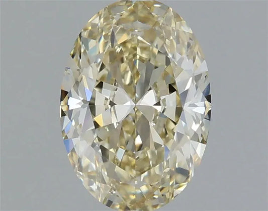 1.02ct Oval Natural Diamond (Colour Fancy Light Yellow, Clarity VVS2, GIA Certified)