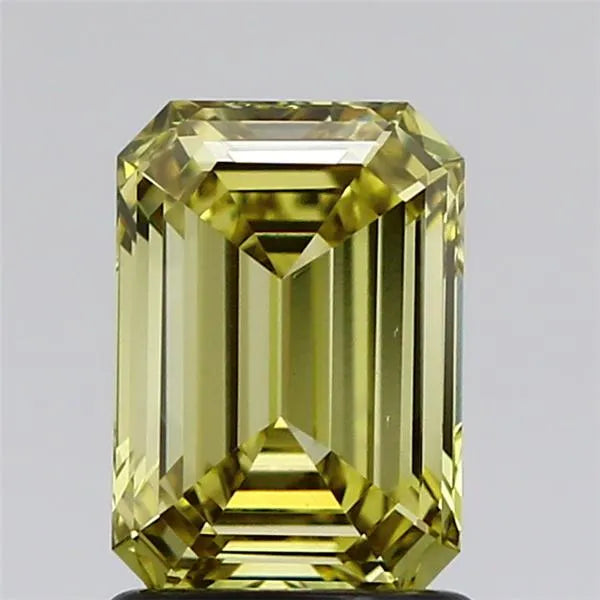 1.41ct Emerald Lab Grown Diamond (Colour Fancy Intense Yellow, Clarity VS1, Cut GD, IGI Certified)