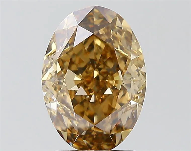 2.52ct Oval Natural Diamond (Colour Fancy Dark Yellowish Brown, Clarity VS1, GIA Certified)