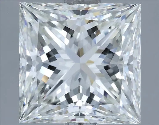 4.07ct Princess Natural Diamond (Colour H, Clarity IF, Cut EX, IGI Certified)